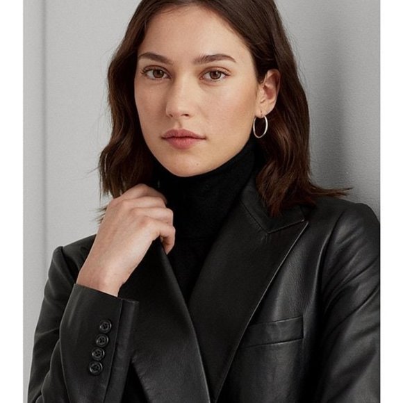 RALPH LAUREN Double-Breasted Lambskin Blazer NWT - Picture 4 of 8